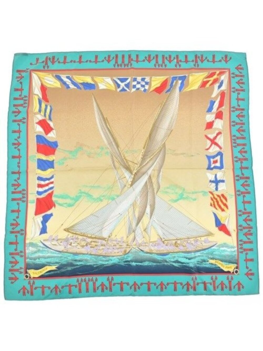 Hermes Bandana Scarf Beige